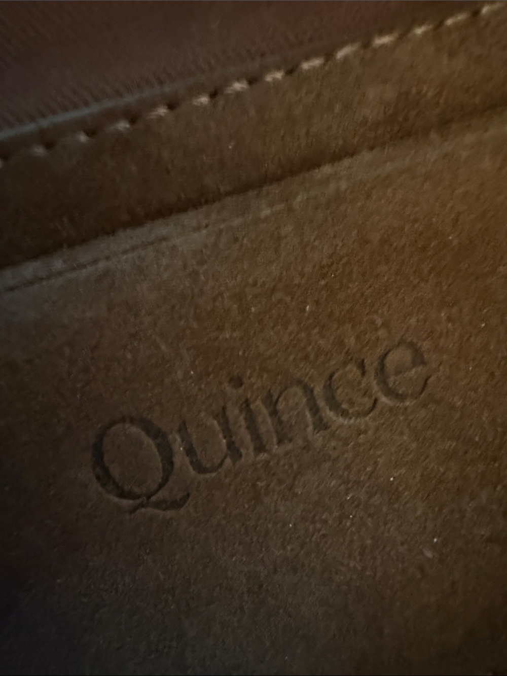 Quince Quinn Suede Sling Bag | Whiskey - Picture 2 of 9